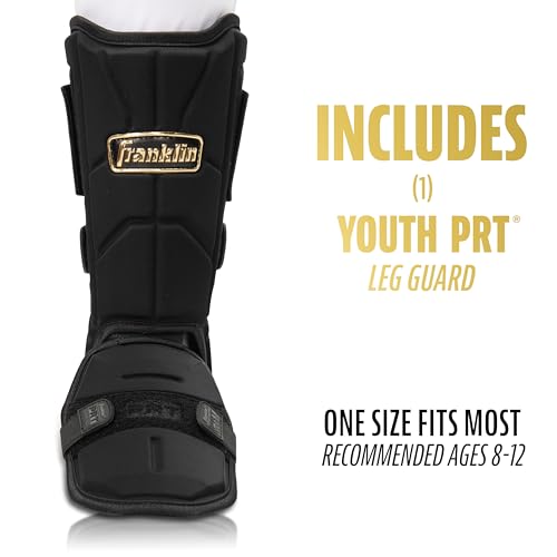 Franklin Sports Baseball + Softball Leg Guard - Prt Series Youth Shin + Foot Shield For Batting - Protective Leg + Ankle Guard W