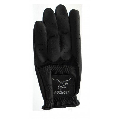 Agxgolf 6 Pack Black Cabretta Leather Golf Gloves For Men Who Golf Right Handed (6 Pack)