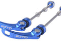 Zsling 1 Pair Bicycle Skewers Ultralight Quick Release Skewers Front Rear Set 110/135 mm for MTB Road Bike Blue
