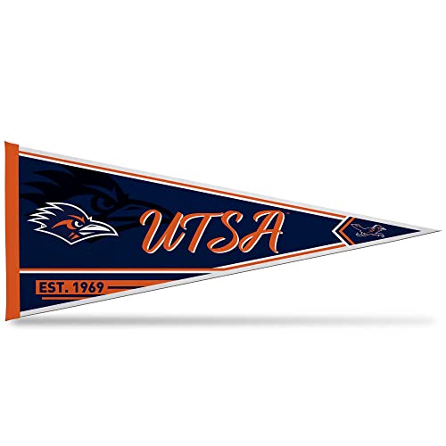 Rico Industries Ncaa Texas-San Antonio Roadrunners - Utsa Classic 12'' X 30'' Felt Wall D  Cor Pennant - Great For Home/Bed Room