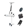 Aquos White Haswing 12V55Lbs 48Inch Electric Bow Mount Trolling Motor With Remote Control, Foot Control, Quick Release Bracket F