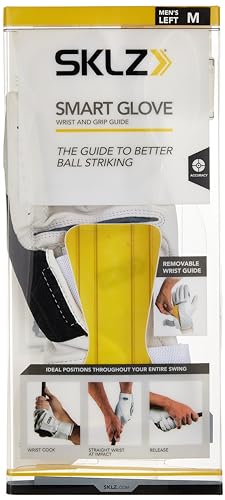 Sklz Mens Smart Glove Left Hand Golf Glove, Large, White