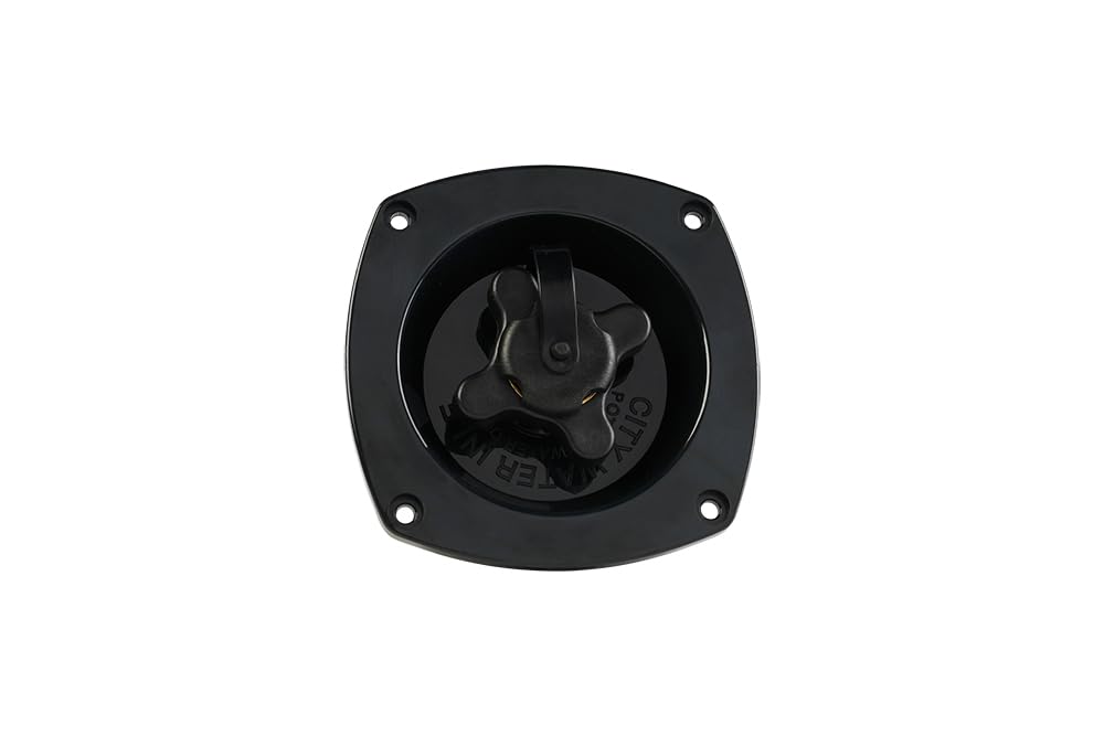 SEAFLO Wall Mount Pressure Regulated Water Inlet (Black)