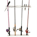 Taco Deluxe 4-Rod Pontoon Boat Tackle Rack - White