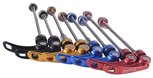 Zsling 1 Pair Bicycle Skewers Ultralight Quick Release Skewers Front Rear Set 110/135Mm For Mtb Road Bike Blue