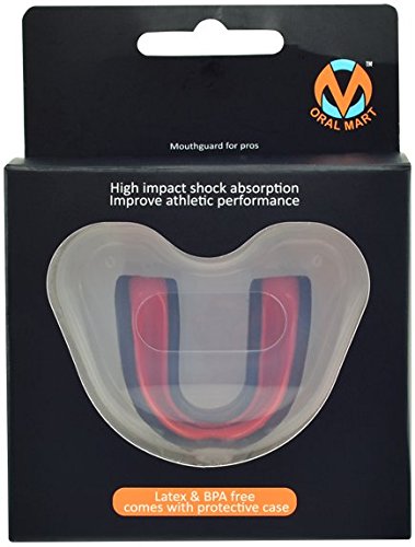 Oral Mart Black/Red Youth Mouth Guard For Kids - Youth Mouthguard For Karate, Flag Football, Martial Arts, Taekwondo, Boxing, Fo
