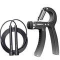 AJRO DEAL Hand Grip Strengthener & Adjustable Skipping Rope Set  Wrist Exerciser with Speed Jump Rope for Home & Gym Workout
