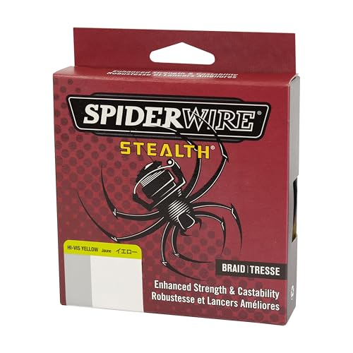 Spiderwire Stealth Superline, Hi-Vis Yellow, 8Lb | 3.6Kg, 125Yd | 114M Braided Fishing Line, Suitable For Freshwater And Saltwat