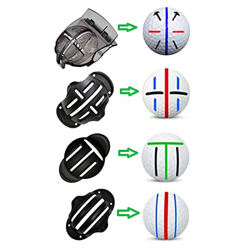 8 Pack Precision Golf Ball Marker, Upgrade Golf Accessories, 4 Golf Ball Marking Stencils And 4 Colors Golf Ball Markers, Golf B