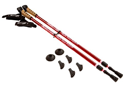 Keenfit Red 2-Piece Fitness Exercise Assisting Walking Poles