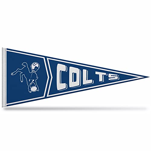 Rico Industries Nfl Football Indianapolis Colts Retro - Alt 12'' X 30'' Felt Wall D  Cor Pennant - Great For Home/Bed Room/Man C