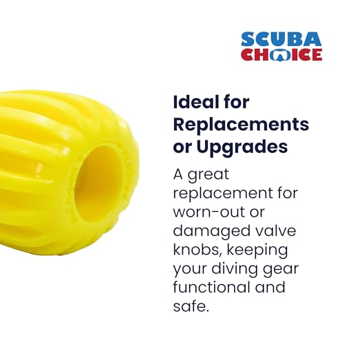 Scuba Choice Scuba Diving Tank Cylinder Valve Knob - Oval Shape, Yellow