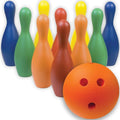Multi-Color Foam Bowling Pin Set W/Ball