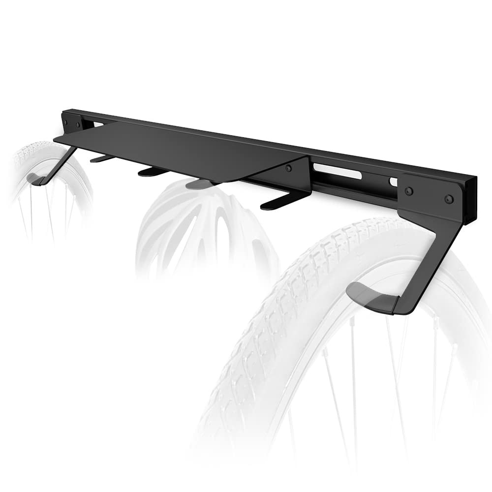 Koova Wall Bike Rack Bicycle Hanger, Vertical Bike Hanging Mount Storage Stand, Adjustable Space Saver 2 Wall Bike Mount Bracket