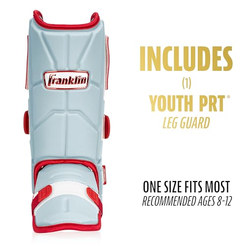 Franklin Sport Baseball + Softball Leg Guard - Prt Series Youth Shin + Foot Shield For Batting - Protective Leg + Ankle Guard Wi