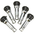 Shopee Car Chrome Alloy Copper Tubeless Rubber Wheel Tyre Valve Stem Dust Cap Cover 5Pcs