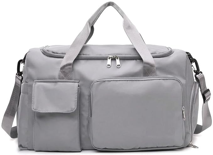 Travel Duffle Bag With Shoe Storage & Waterproof Wet Pocket