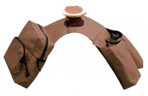 Showman Insulated Cordura Nylon Horn Bag W/Water Bottles (Brown)