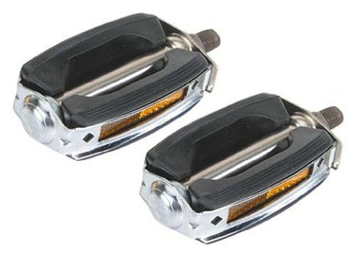 Lowrider Krate Pedals 1/2'' Black/Chrome. Bike Pedals, Bicycle Pedal, Beach Cruiser, Chopper, Limo, Stretch Bike
