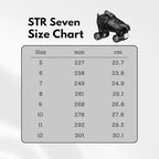 Roller Derby Str Seven Mens Roller Skate, Black/Grey, 8