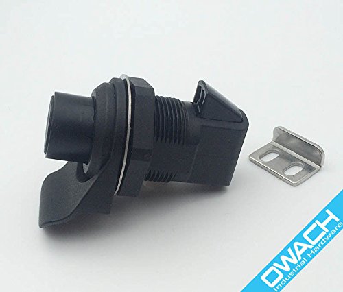 Owach Push Button Latch With Locking For Marine Boat Tool Box, Glovebox, Radio Box, Electronic Box (With Locking, 1 Pack)