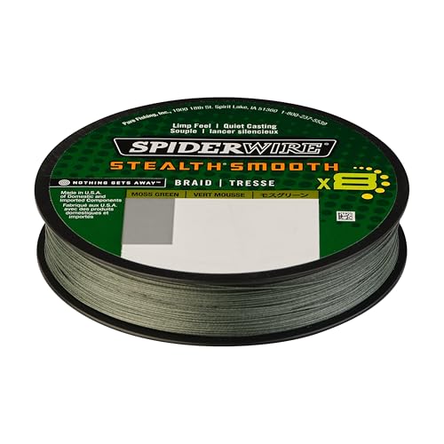 SpiderWire Stealth Translucent Superline, Moss Green, 15lb | 6.8kg, 200yd | 182m Braided Fishing Line, Suitable for Saltwater En
