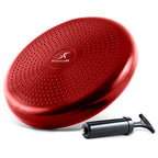 Prosourcefit Core Balance Disc Trainer, 14 Diameter With Pump For Improving Posture, Fitness, Stability, Red