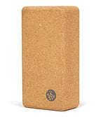 Manduka Cork Lean Yoga Block - Resilient Sustainable Material, Portable, Comfortable, Easy to Grip Fitness, Yoga Exercise & Pila