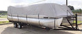 Grey/Gray* 28' VORTEX Ultra 3 Pontoon/Deck Boat Cover, HAS Elastic and Straps FITS 26'1 to 27' to 28' FT Long 1 to 4 Business Da