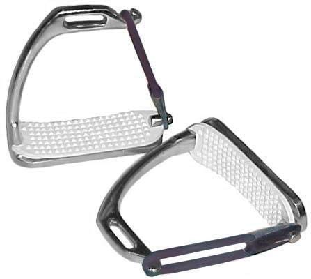 Derby Originals Peacock Safety Stainless Steel Stirrup Irons With Rubber Pads