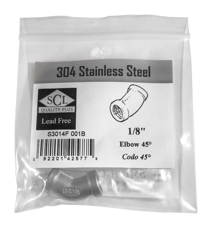Female Elbow 45 1/8'' Ss (Pack Of 1)