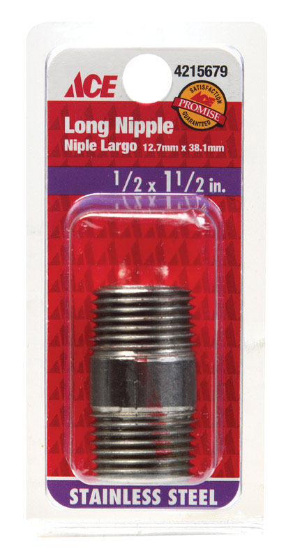 Nipple Ss 1/2'' X 1.5'' (Pack Of 1)