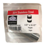 Nipple Ss 1/2'' X 3.5'' (Pack Of 1)