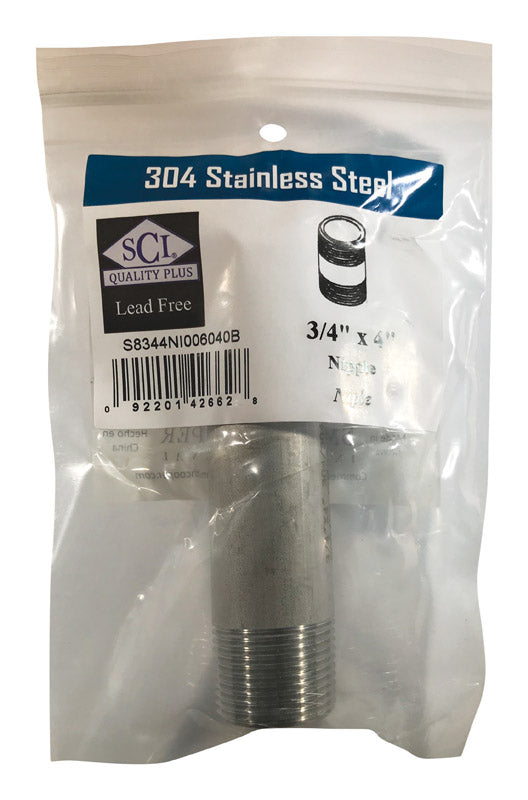 Nipple Ss 3/4''X4'' (Pack Of 1)
