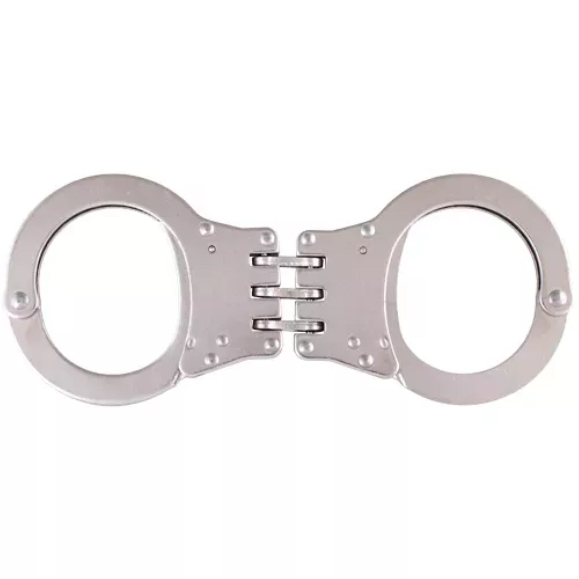 Detective Double-Lock Handcuffs With 3 Hinges - Nickel