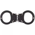 Detective Double-Lock Handcuffs With 3 Hinges - Black