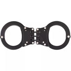 Detective Double-Lock Handcuffs With 3 Hinges - Black
