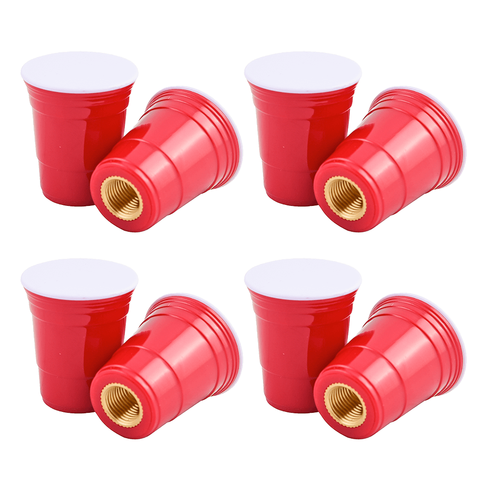 Red Tire Valve Stem Caps – Set of 2