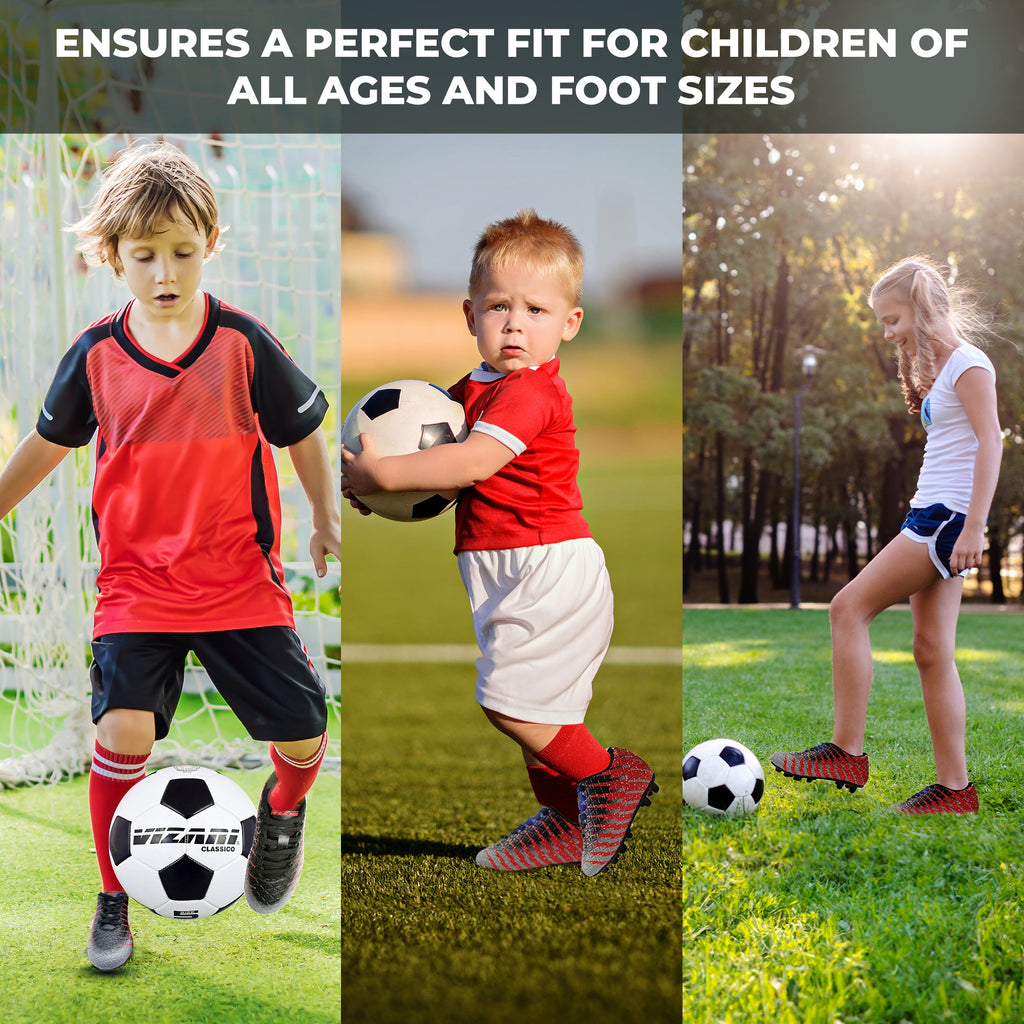 Bolt Firm Ground Soccer Shoes -Black/Red/Silver - Vizari Sports