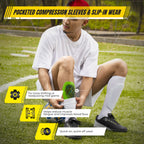 Vizari Soquel Soccer Slip IN Shin Guard with Pocketed Sleeve – Green/Black
