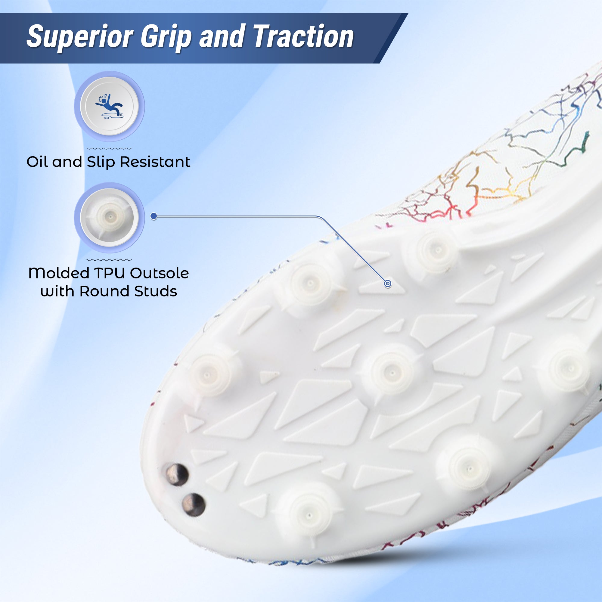 Vizari Zodiac Junior Kids Firm Ground (FG) Soccer Cleats -White, Youth Sizes 8C