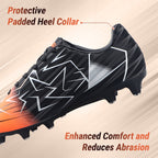 Vizari Lucia Junior Firm Ground Soccer Cleats - Black/Orange