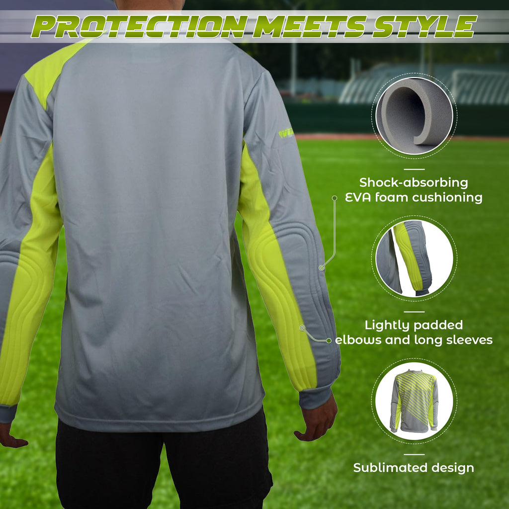 Vizari Arroyo Padded Long Sleeve Goalkeeper Jersey Grey/Yellow