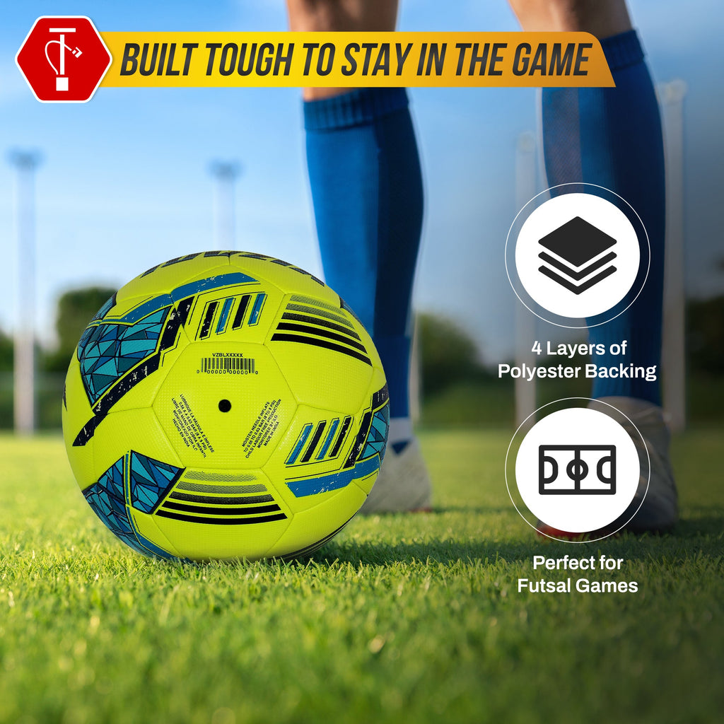 Vizari Reflect Pro Premium Indoor Soccer Ball – Lime Yellow