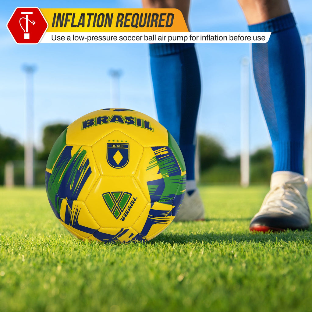 Vizari Mini National Team Soccer Balls – Brazil Yellow