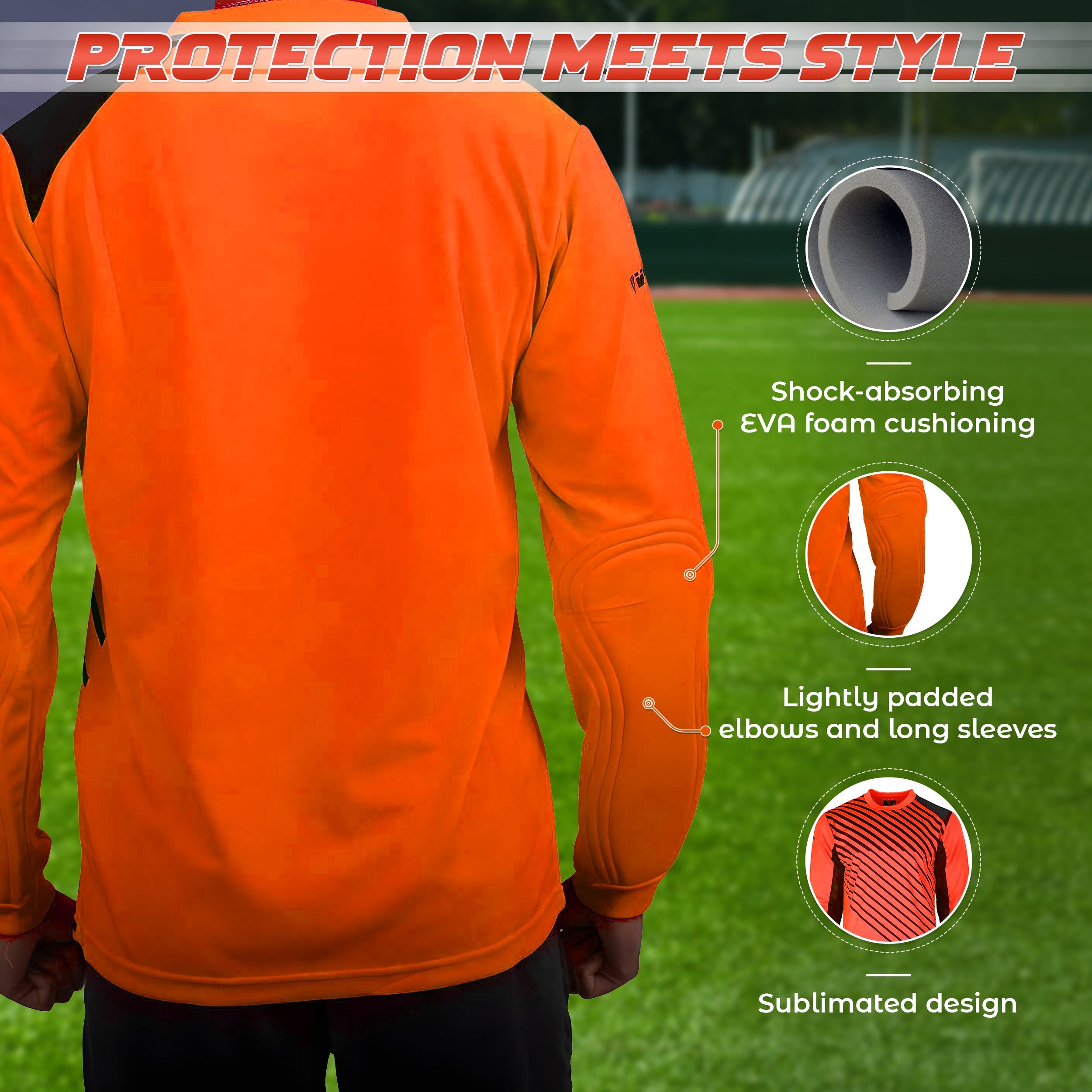 Vizari Arroyo Long Sleeve Goalkeeping Jersey – Orange/Navy