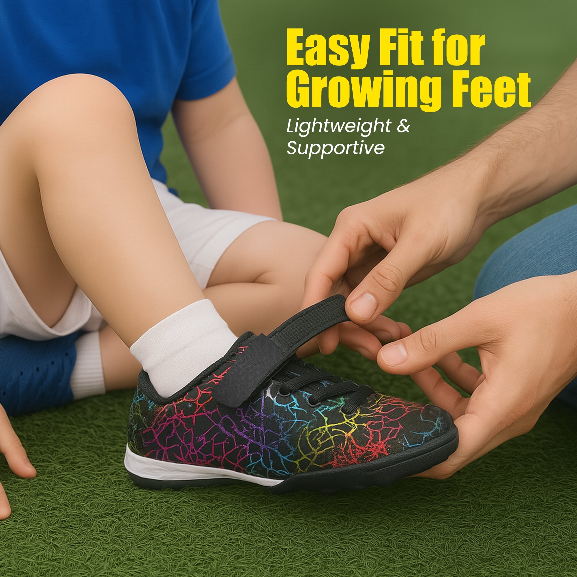 Vizari Sports Junior Turf Soccer Shoes with Velcro - Blue