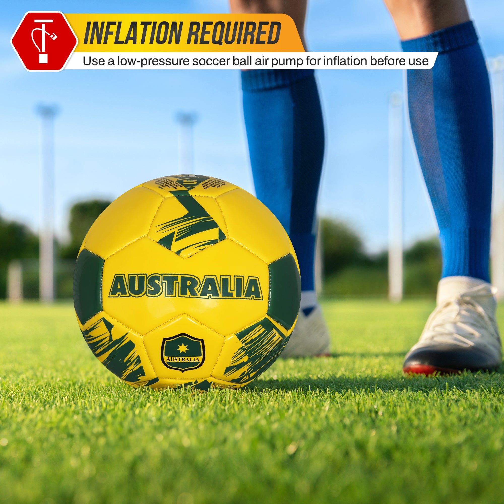 National Team Soccer Balls-Australia Yellow - Vizari Sports