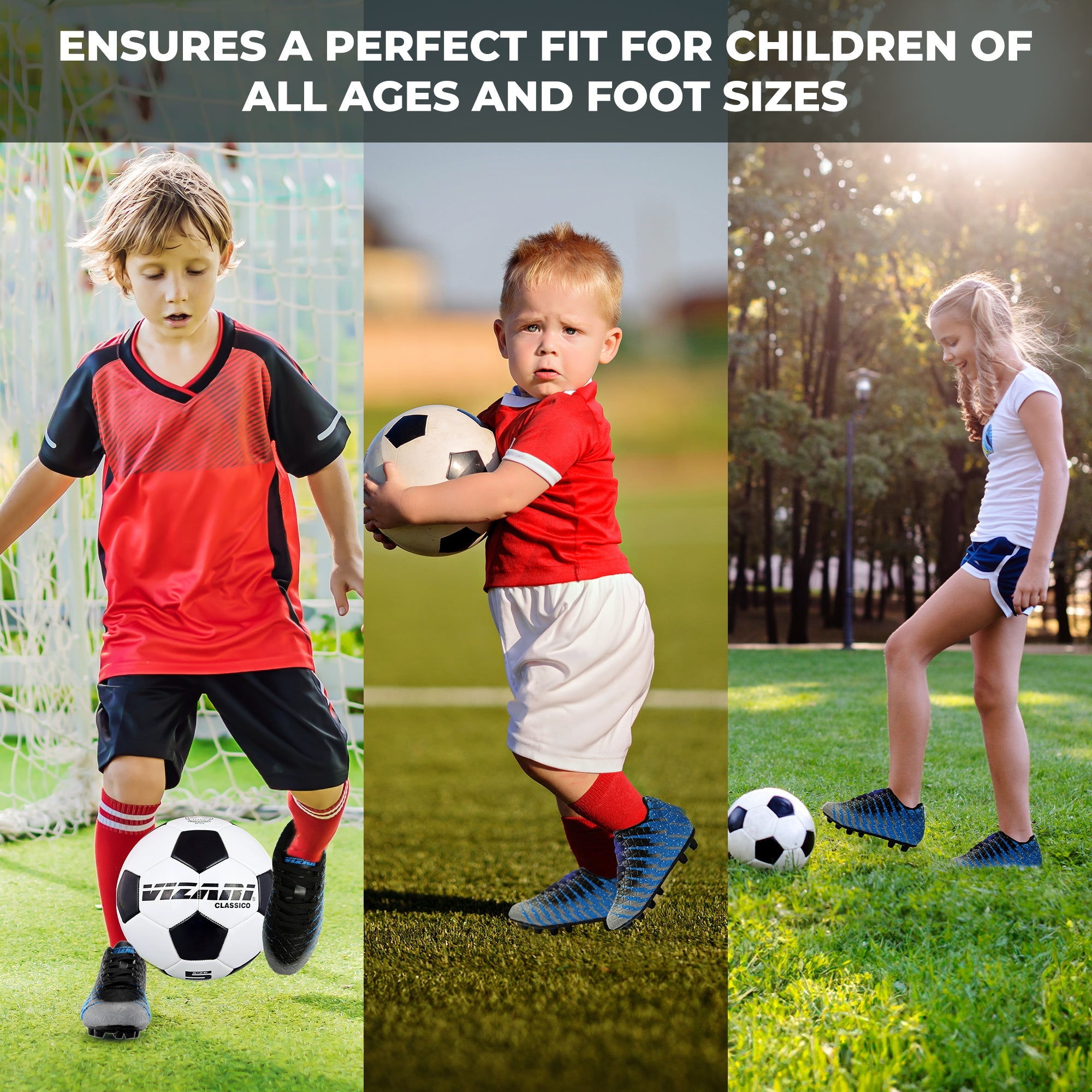 Bolt Firm Ground Soccer Shoes -Black/Sky/Silver - Vizari Sports