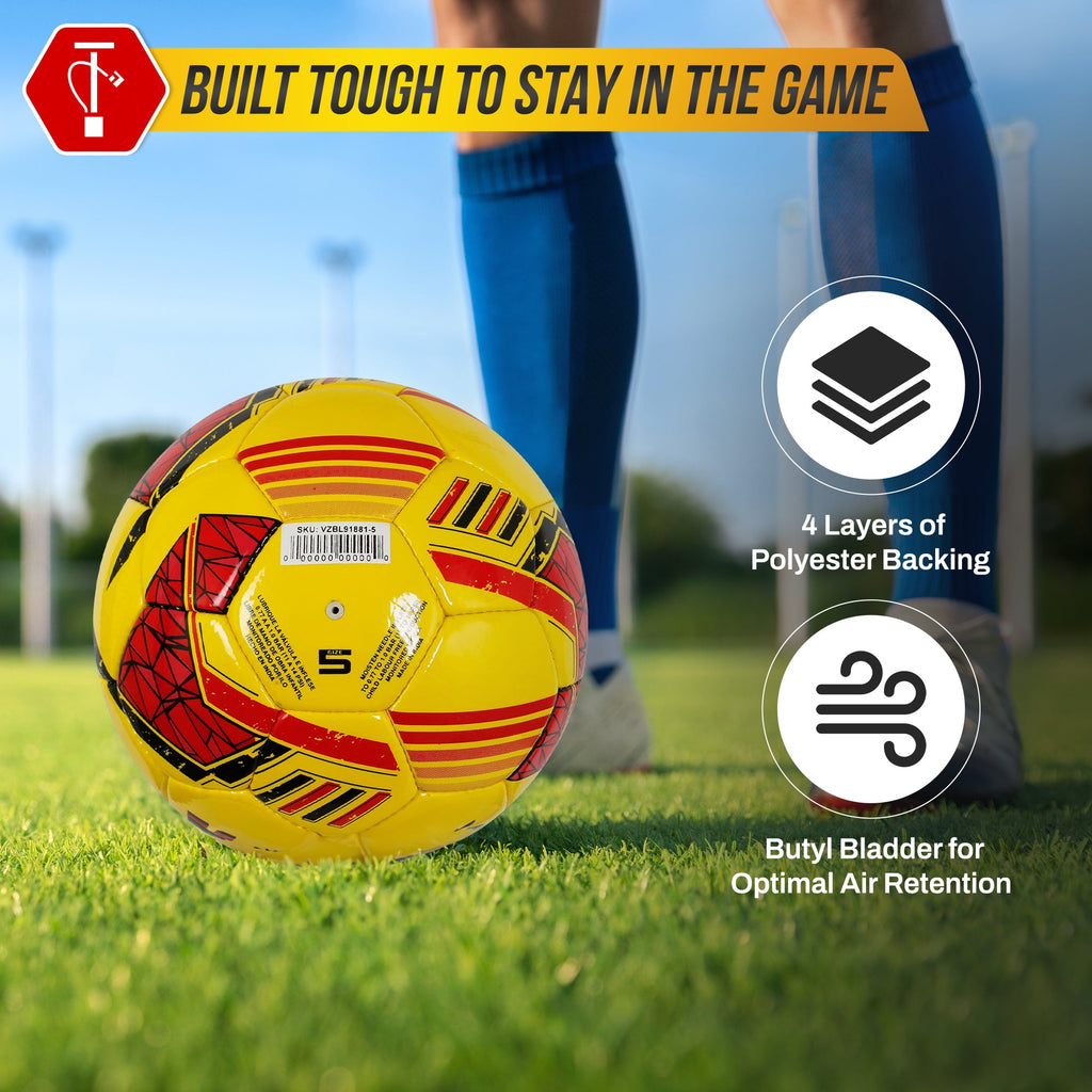Stadio Match NFHS Soccer Ball-Yellow - Vizari Sports